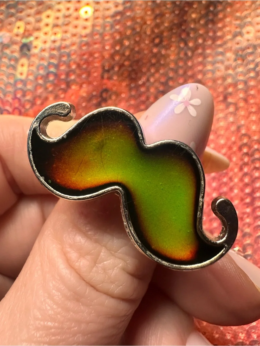 Mustache Shaped Mood Ring